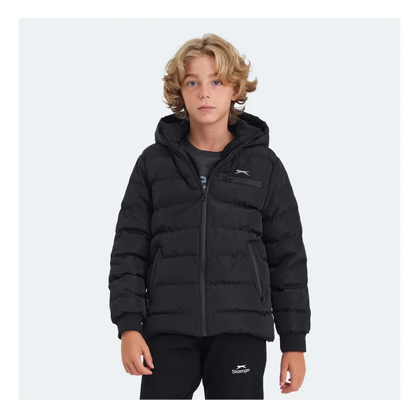 Slazenger Captain Kapüşonlu Lacivert Çocuk Şişme Mont - Görsel 8