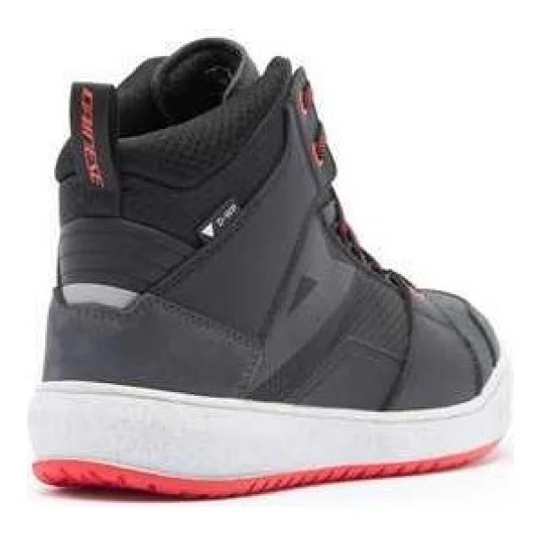 Dainese Suburb D-WP Erkek Siyah-Kırmızı-Beyaz Motosiklet Ayakkabısı - Görsel 3