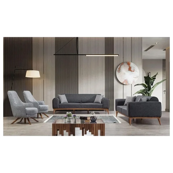 Edsy Home Rupon 3+3+1+1 Koltuk Takımı Antrasit - Görsel 5