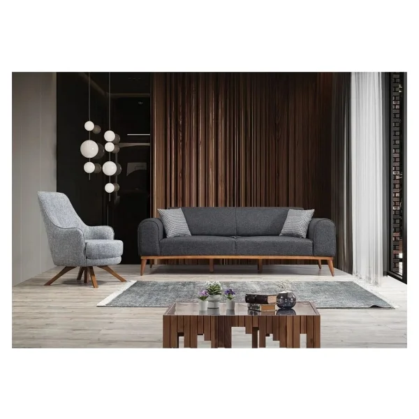 Edsy Home Rupon 3+3+1+1 Koltuk Takımı Antrasit - Görsel 2