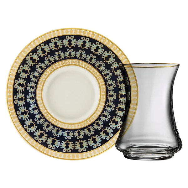 Sandro Moreno 1453 Şangay Gold 12 Parça 6 Kişilik Çay Seti 110 Ml - Renkli - Görsel 3