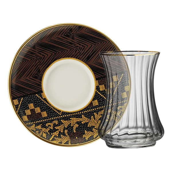 Sandro Moreno 1453 Kariye Optik 12 Parça 6 Kişilik Çay Seti 110 Ml - Renkli - Görsel 6