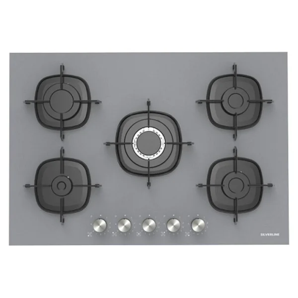 Silverline Karma Gri Cam Ankastre Set 3481 Davlumbaz - Cs5622s01 75cm Ocak - Esty Aef6601s04 Firin - Görsel 3