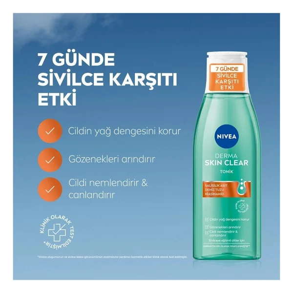 Nivea Derma Skin Clear Sivilce Karşıtı Tonik 200 Ml - Görsel 2