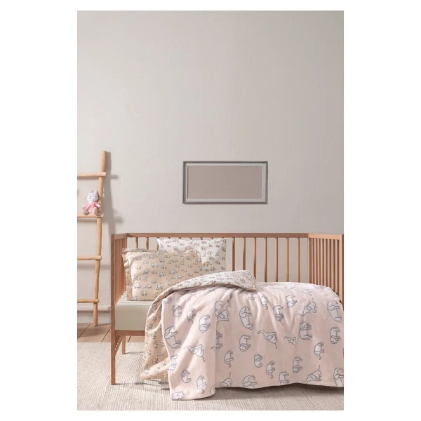 Yataş Mini Povey 100x120 Cm Wellsoft Somon Bebek Battaniyesi - Görsel 2