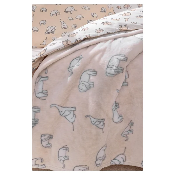 Yataş Mini Povey 100x120 Cm Wellsoft Somon Bebek Battaniyesi - Görsel 4