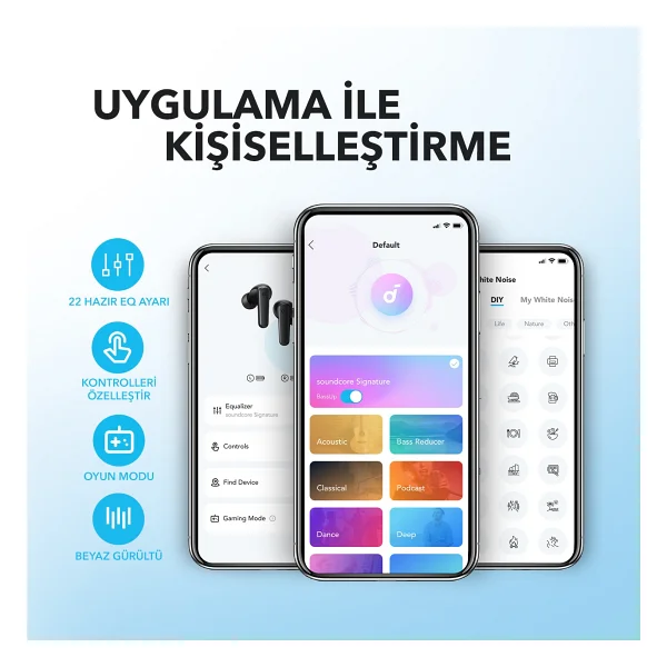 Anker Soundcore R50i TWS Pembe Kulak İçi Bluetooth Kulaklık - Görsel 3