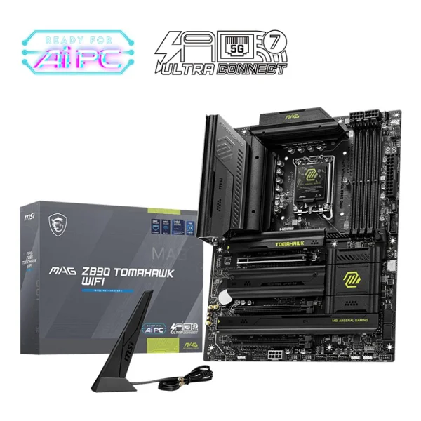 Msı Mag Z890 Tomahawk Wi-Fi Intel Lga1851 DDR5 Atx Anakart - Görsel 3