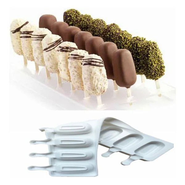 Tahtakale Toptancı Magnum Şekilli Silikon Dondurma Tatlı Meybuz Kalıbı 8'li - Görsel 3