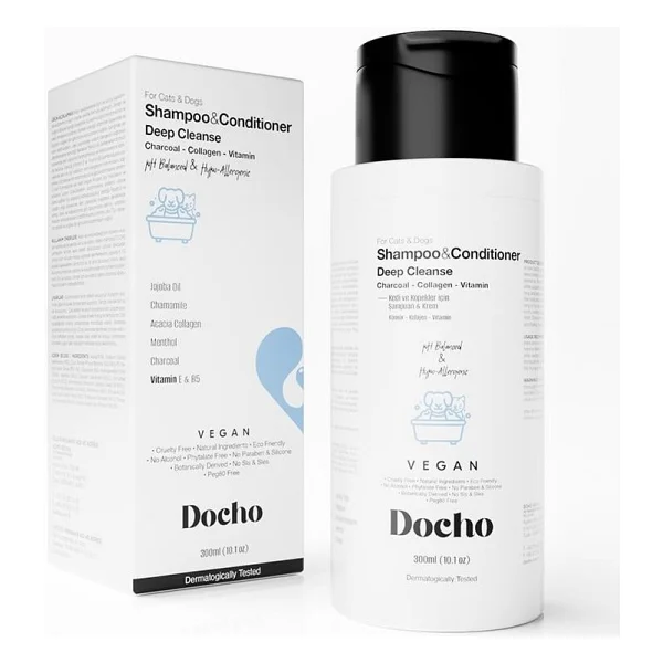 Docho Deep Cleanse 300 Ml Kömür Kolajen Vitamin Şampuan Ve Krem - Görsel 2