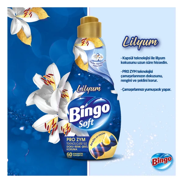Bingo Soft Lilyum Yumuşatıcı 60 Yıkama 1.44 Lt 6'lı - Görsel 5