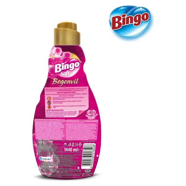 Bingo Soft Begonvil Yumuşatıcı 60 Yıkama 1.44 Lt 4'lü - Görsel 4
