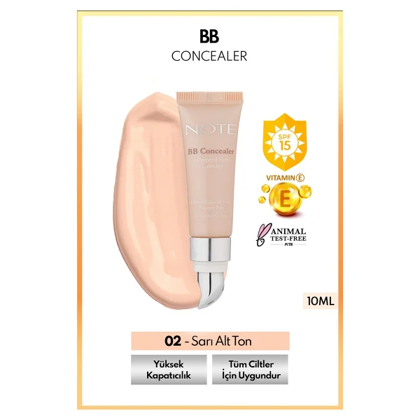 Note Bb Concealer Spf 15 02 10 Ml Krem Kapatıcı - Görsel 9