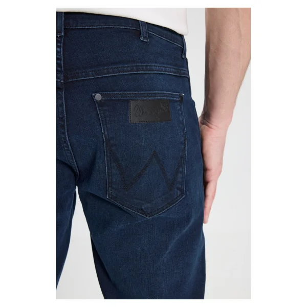 Wrangler Slim Fit Dar Kesim Düşük Bel Taşlamalı Gri Esnek Larston Jean Denim Kot Pantolon - Lacivert - Görsel 6