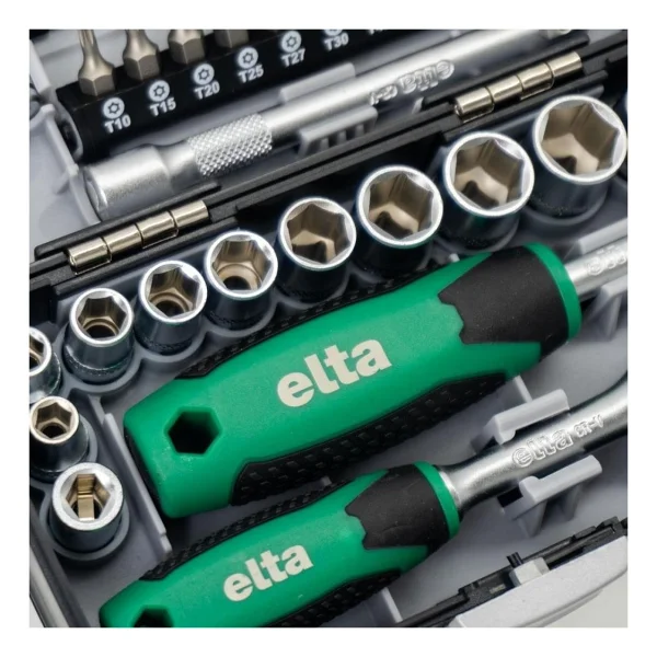 Elta 1/4'' Altıköşe Cırcırlı Lokma Anahtar Ve Bits Uç Seti 38 Parça - Görsel 5