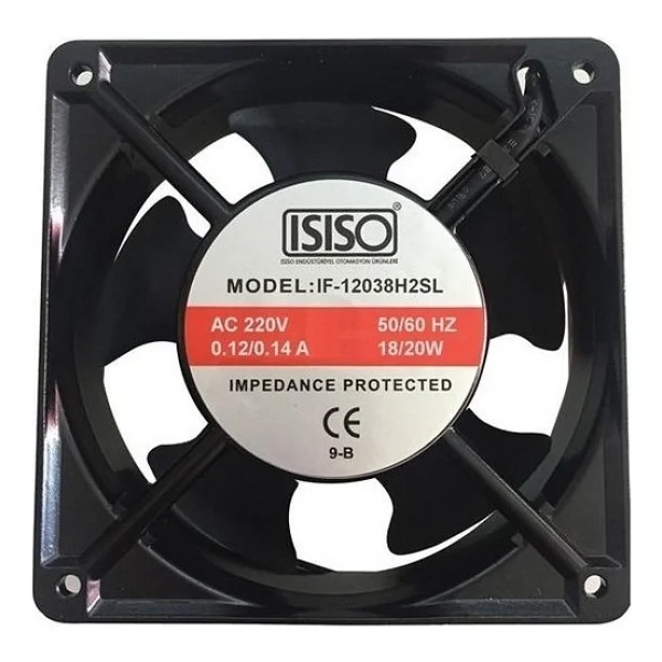 Isıso Devirli Aksial Metal Fan 12x12x38 - Görsel 2