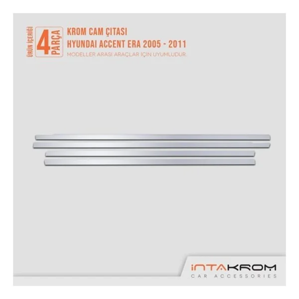 Hyundai Accent Era Krom Cam Citasi 4 Prc 2005-2011 - Görsel 4