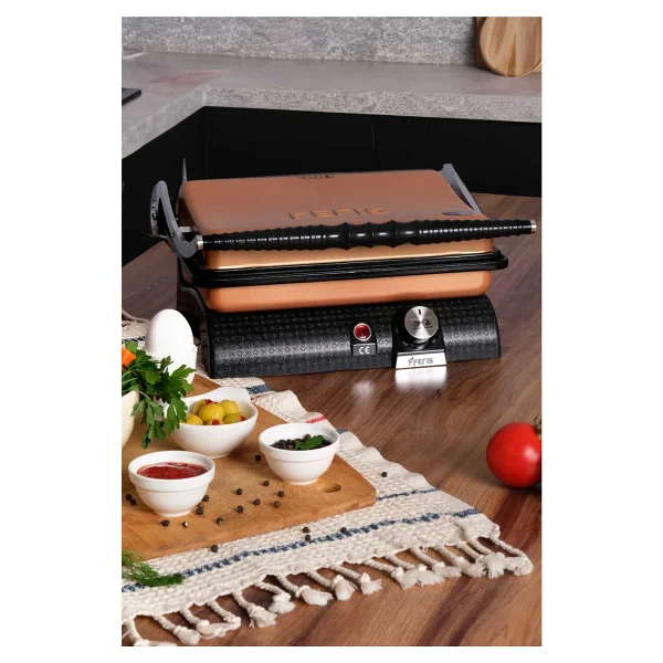 Feris Ft3011 12 Dilim Mürdüm 1800 W Döküm Sanayi Tipi Tost Makinesi - Görsel 10