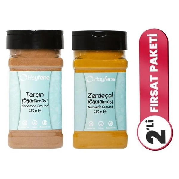Hayfene Tarçın Toz 160 Gr + Zerdeçal Toz 180 Gr 2'li - 330 Gr - Görsel 2