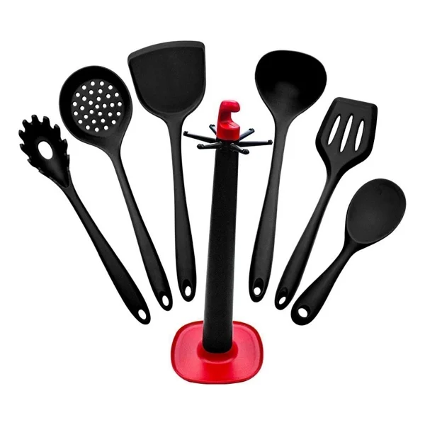 Valletta Claris Standlı 7 Parça Spatula Set Siyah - Görsel 8