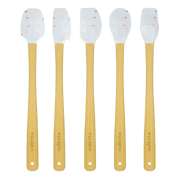 Valletta Indigo Renkli Bambu Silikon 5'li Spatula Seti - Görsel 5