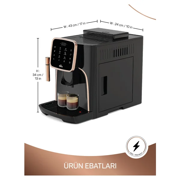 Arzum Okka Pro Ok0030-04 Bakır Tam Otomatik Espresso Makinesi - Görsel 7