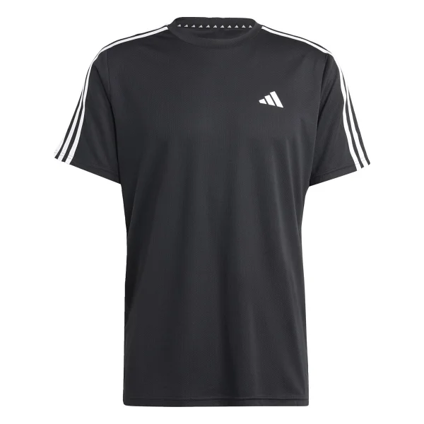 Adidas Train Essentials 3-Stripes Training IB8150 Siyah Kısa Kollu Bisiklet Yaka Erkek Spor Tişört - Görsel 5