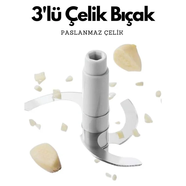 Comprox Manuel Bas Kes XL Pratik El Rondosu El Robotu 1500ml Doğrayıcı - Siyah - Görsel 3