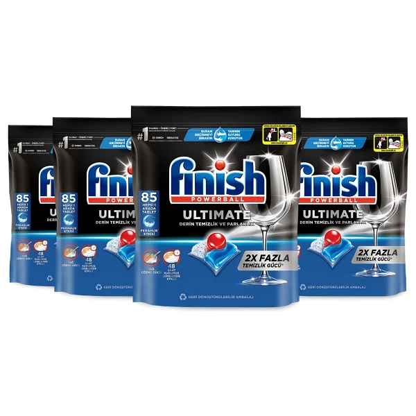 Finish Quantum Ultimate Bulaşık Makinesi Tableti 85'li 4 Adet - Görsel 2
