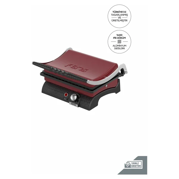 Feris Ft3011 12 Dilim Mürdüm 1800 W Döküm Sanayi Tipi Tost Makinesi - Görsel 6