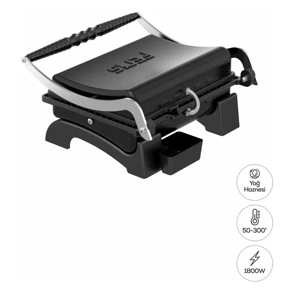Feris Ft3011 12 Dilim Mürdüm 1800 W Döküm Sanayi Tipi Tost Makinesi - Görsel 8