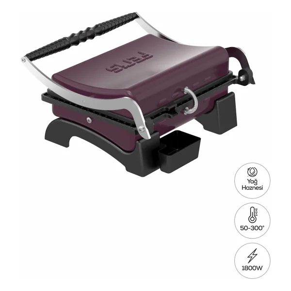 Feris Ft3011 12 Dilim Mürdüm 1800 W Döküm Sanayi Tipi Tost Makinesi - Görsel 2