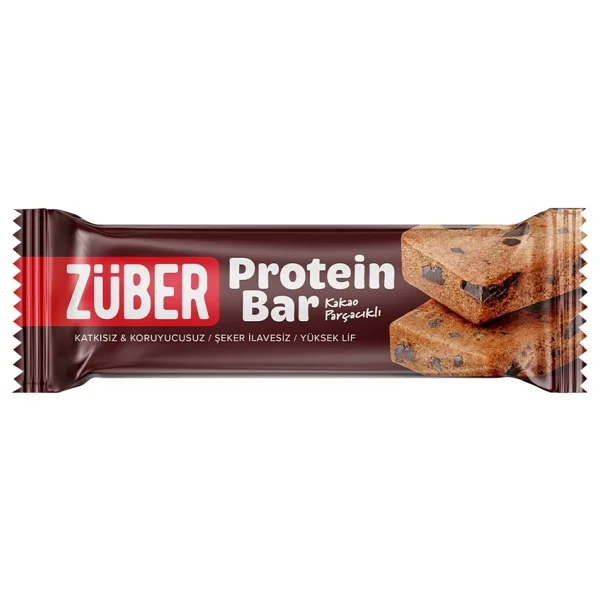 Züber Kakao Parçacıklı Protein Bar 35 Gr 12 Adet - Görsel 4