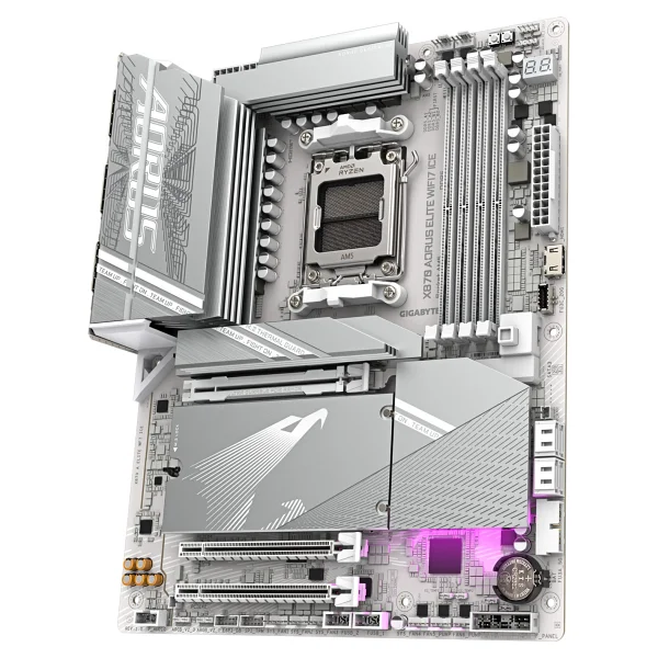 Gigabyte X870 Aorus Elite Wıfı7 Ice AMD Am5 DDR5 Atx Anakart - Görsel 2