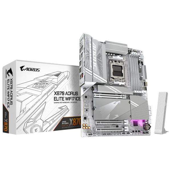Gigabyte X870 Aorus Elite Wıfı7 Ice AMD Am5 DDR5 Atx Anakart - Görsel 3