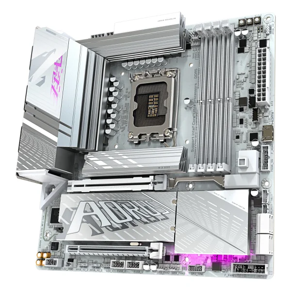 Gigabyte Z890M Aorus Elite WIFI7 Ice Intel LGA1851 DDR5 Micro ATX Anakart - Görsel 2