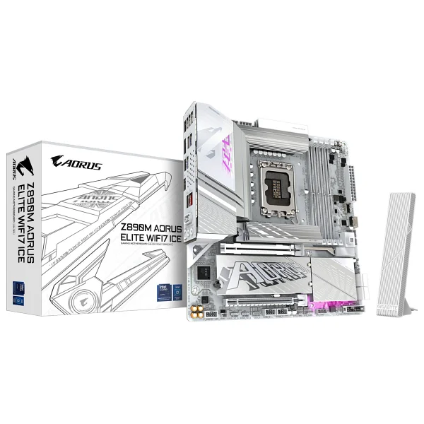 Gigabyte Z890M Aorus Elite WIFI7 Ice Intel LGA1851 DDR5 Micro ATX Anakart - Görsel 3