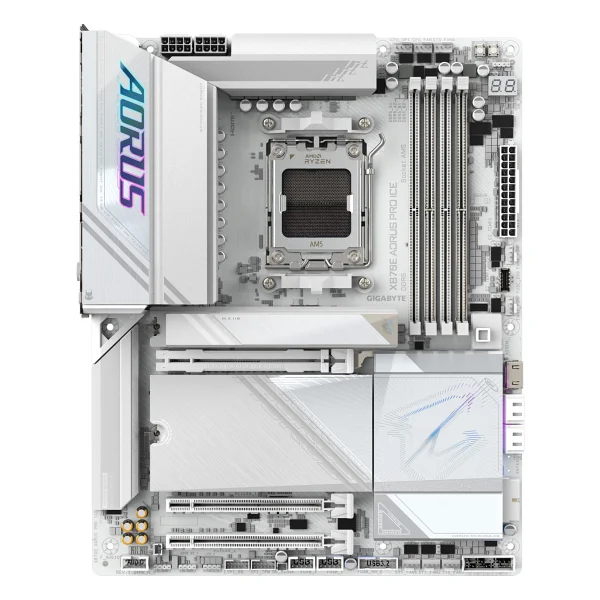 Gigabyte X870e Aorus Pro Ice Wi-Fi AMD Am5 DDR5 Atx Anakart - Görsel 3