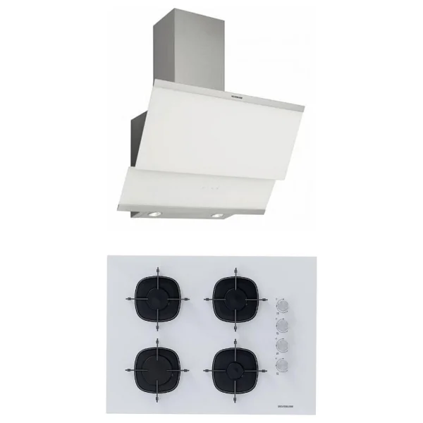 Silverline 2'li Beyaz Cam Ankastre Set 3420 Classy 60 Cm -Cs5665w01 65cm Cam Ocak - Görsel 4