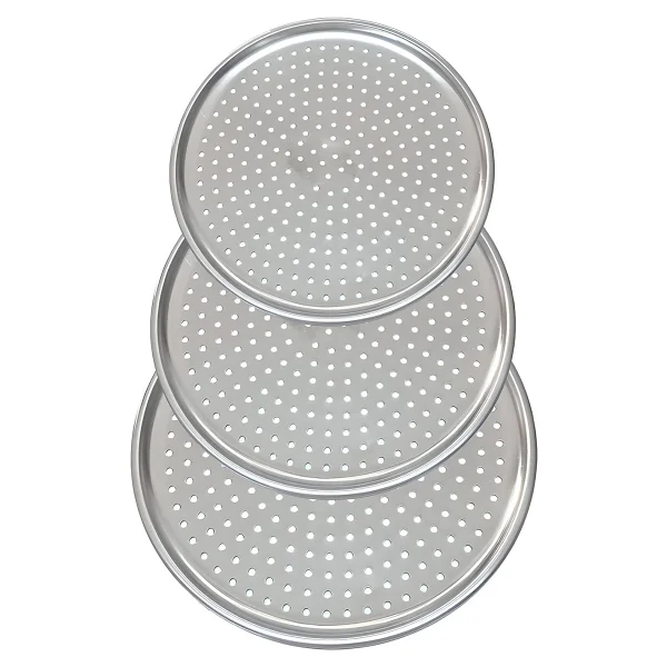 Orret Home Paslanmaz Çelik Pizza Tepsisi,Delikli Lahmacun Ve Pizza Tavası,Fırın Tepisisi (28 Cm) - Görsel 2