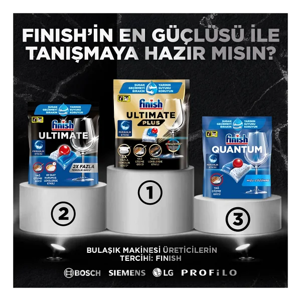 Finish Quantum Ultimate Bulaşık Makinesi Tableti 85'li - Görsel 8
