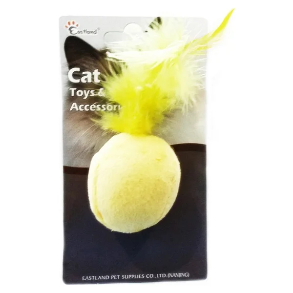 Eastland Kedi Otlu Tüylü Top Kedi Oyuncağı 4.5 Cm - Görsel 2