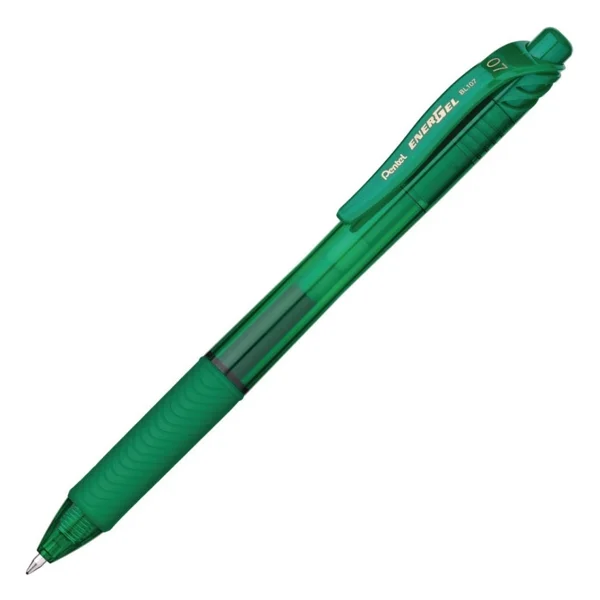 Pentel Energel 0.7mm Basmalı Jel Kalem Yeşil / Bl107-D - Görsel 2
