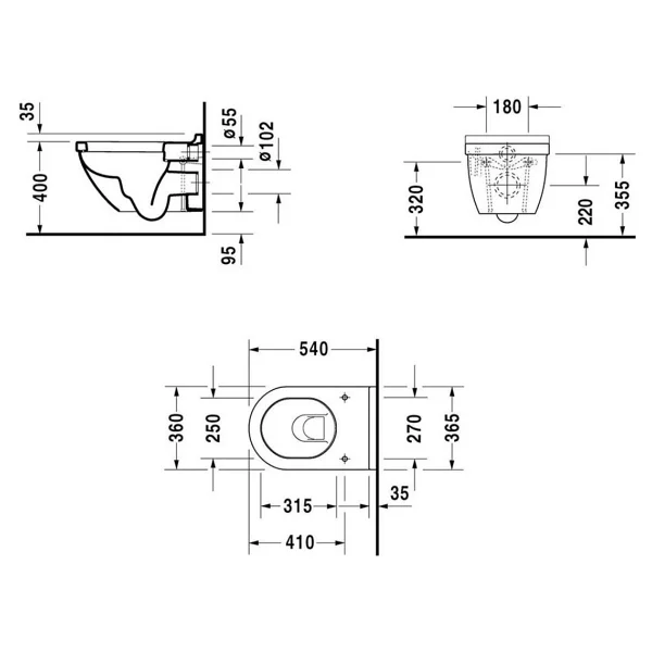 Duravit 45273900a1 Starck 3 Rimless Asma Klozet Seti - Görsel 4