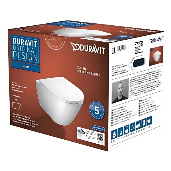 Duravit D-Neo Rimless 45773900a1 Klozet Kapağı Ve Asma Klozet - Görsel 3