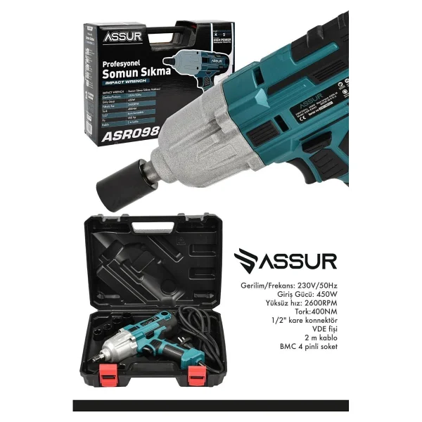 Assur Plus Elektrikli Somun Sıkma Makinesi - Görsel 2
