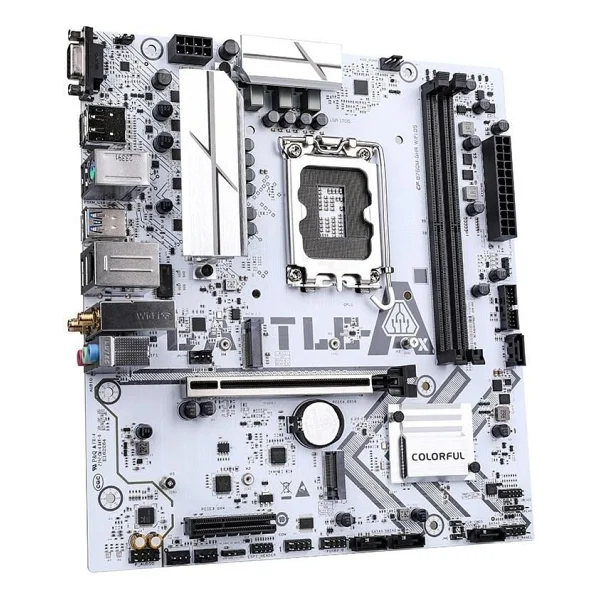 Colorful BATTLE-AX B760M-G White Wi-Fi D5 V20 Intel LGA1700 DDR5 Micro ATX Anakart - Görsel 2