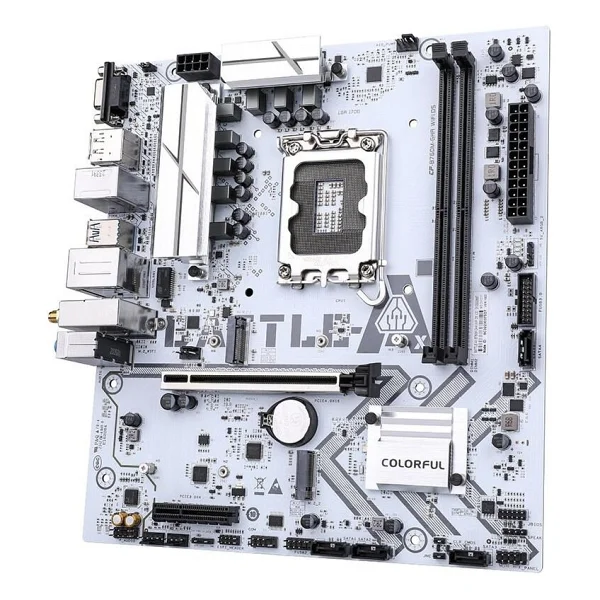 Colorful BATTLE-AX B760M-G White Wi-Fi D5 V20 Intel LGA1700 DDR5 Micro ATX Anakart - Görsel 3