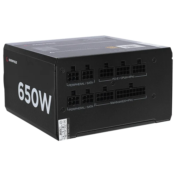 Rampage Mate M650-80pb 650 W Siyah Power Supply - Görsel 2