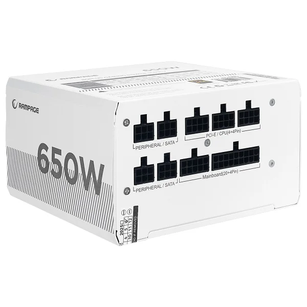 Rampage Mate M650-80pb 650 W Beyaz Power Supply - Görsel 3